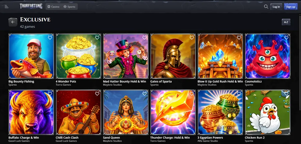 Thorfortune Casinon Exclusive-pelihylly kasinon omilla peleillä